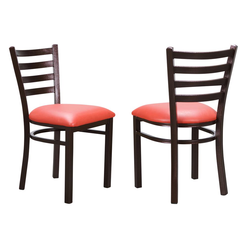 Linon Baxter Metal Side Chair Red Set Of 2
